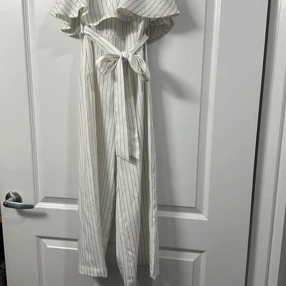 Pin Striped Jumpsuit - Picture 2 of 6